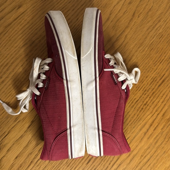 VANS Men's Atwood Sneakers Oxblood Burgundy White Rip Stop Fabric Skate Size 7.5 - Picture 5 of 13